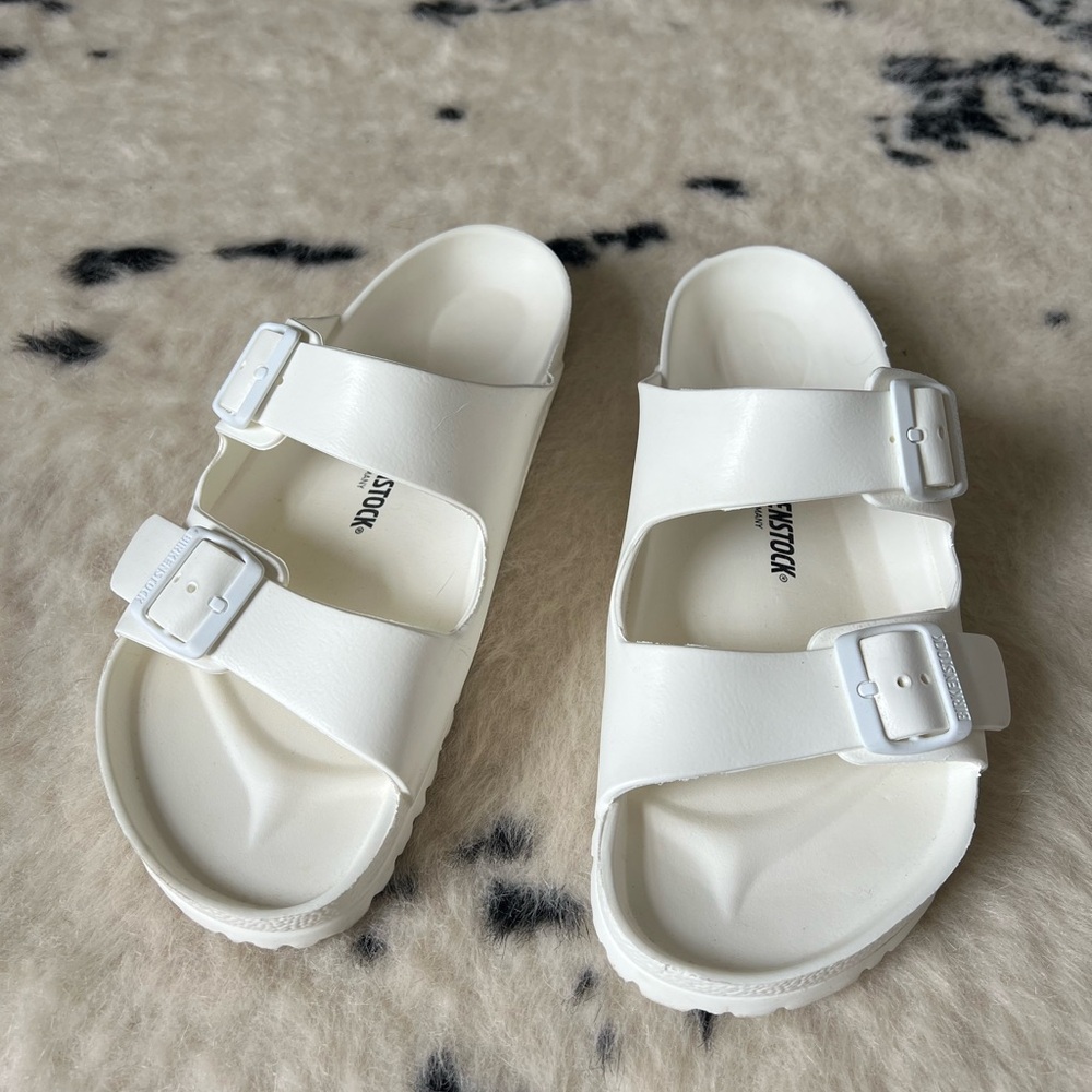 Birkenstock Mens White Two-Strap EVA Sandals